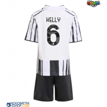 Otroški Nogometni dresi Juventus Lloyd Kelly #6 Domači 2025-26 Kratek Rokav (+ Kratke hlače)